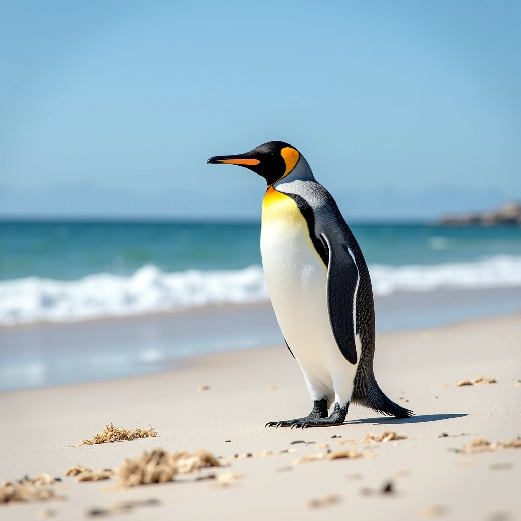 The Unlikely Encounter: An Emperor Penguin’s Day at an Australian Beach
