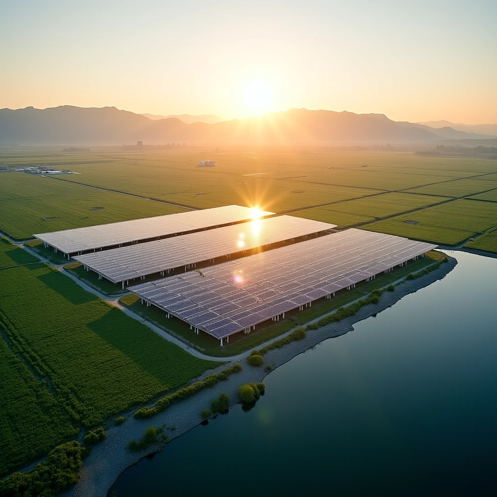 China’s Ingenious Solar Plants: Harnessing Sunlight on Water Bodies to Save Land for Farming