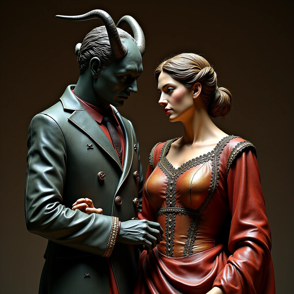 Discovering the Enigmatic Mephistopheles and Margaretta Statue at Salar Jung Museum: A Tale of Duality and Intrigue