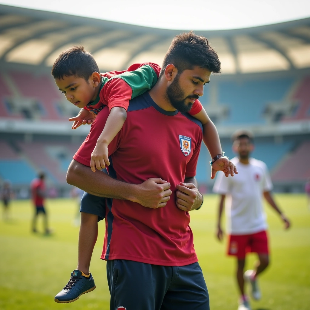 A Heartwarming Tale of a Father’s Love: Carrying His Disabled Son to a Football Match in Kolkata