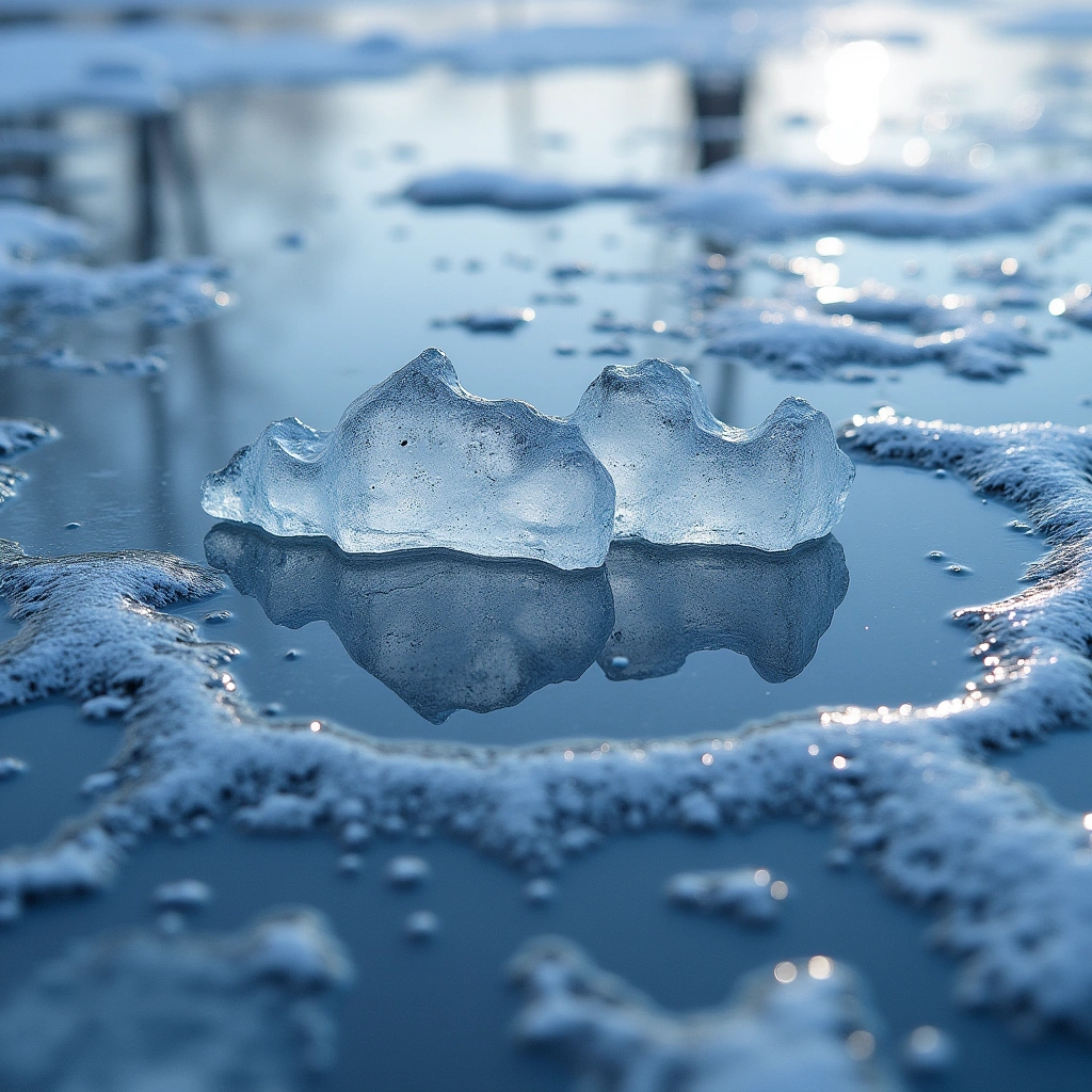 The Enigmatic Beauty of Frozen Puddles: Nature’s Icy Artwork