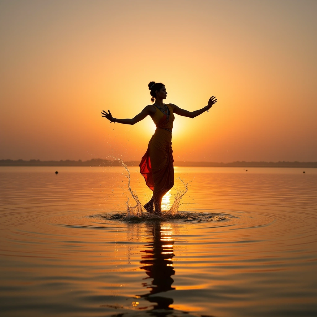 Dancing on Water: The Enchanting Bharatnatyam Performance at Dawn