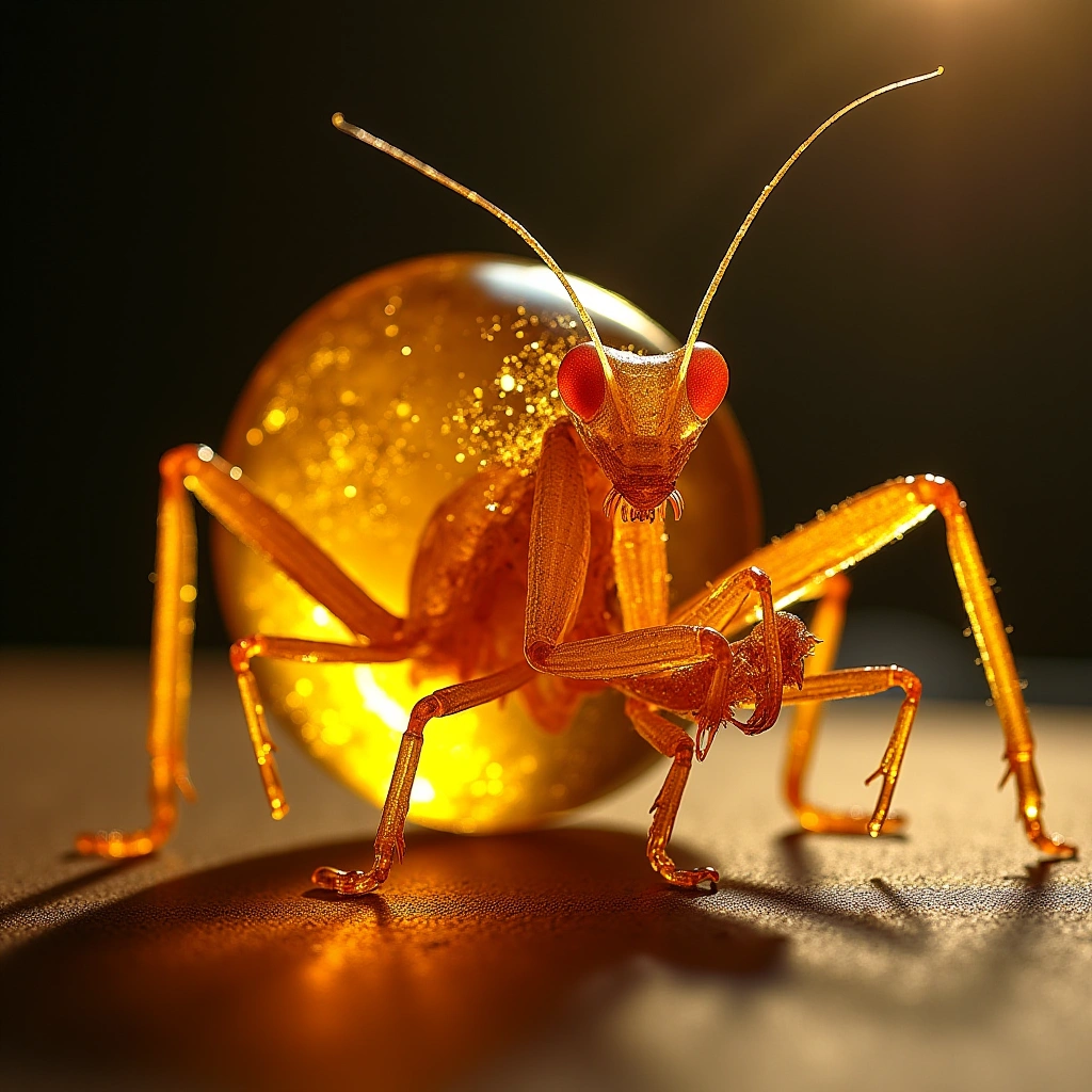 Unlocking the Secrets of 12 Million-Year-Old Praying Mantis Encased in Amber