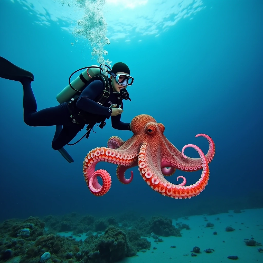 Diver Meets His Match: The Hilarious Tale of the Octopus with Attitude