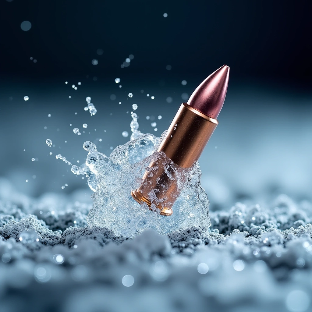 The Curious Case of the Spinning Bullet: Ice and Physics Collide