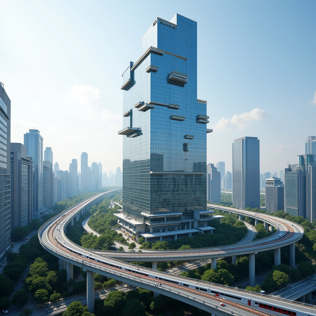 China’s New Train Line: A 19-Story Building’s Unlikely Love Affair with Rail Travel