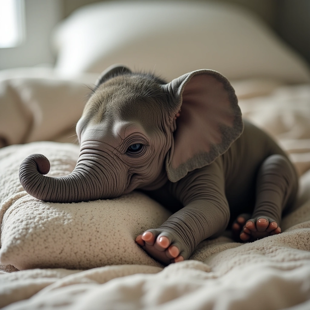 When Exhaustion Turns You Into a Baby Elephant’s Favorite Pillow