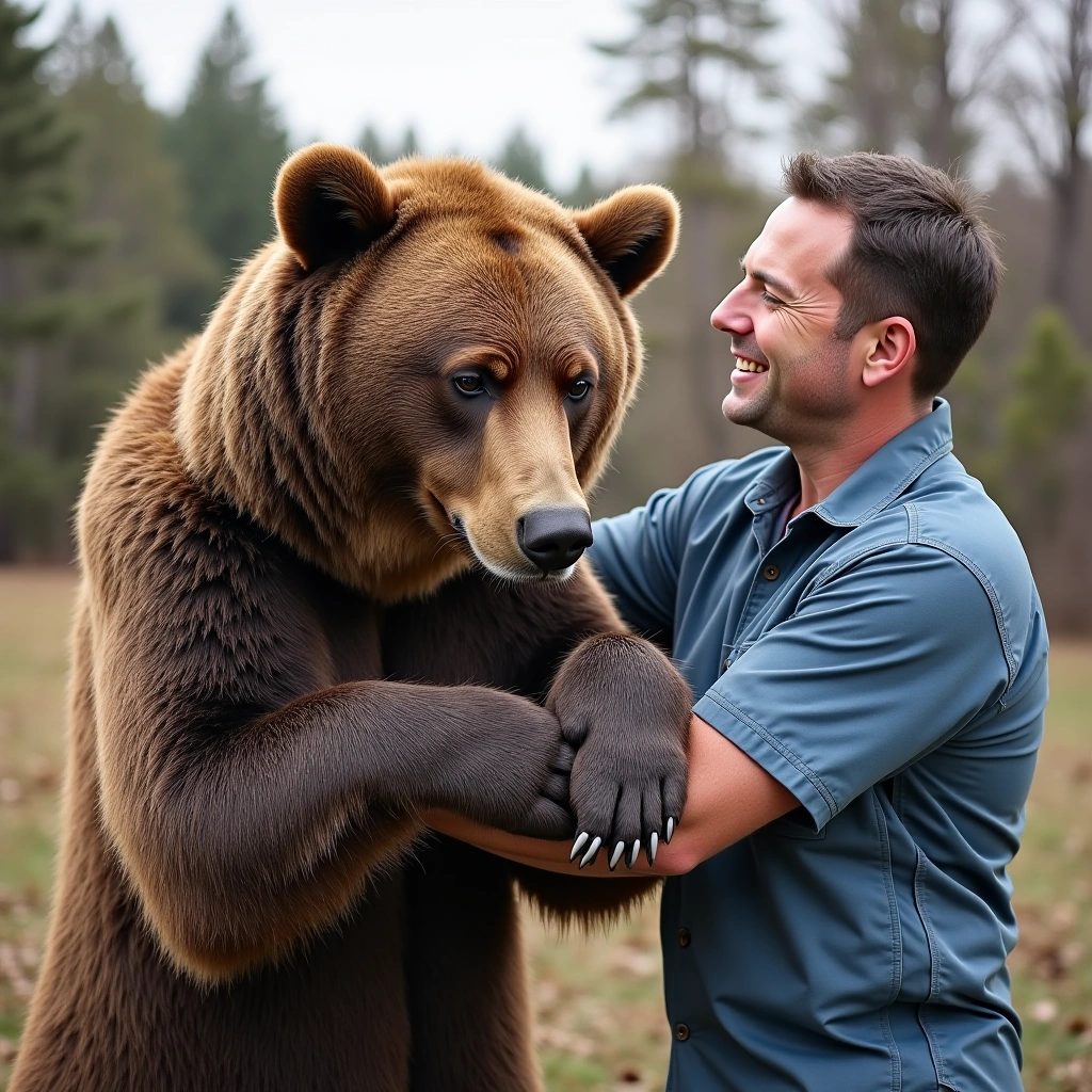 When Bears Get Huggy: The Hilarious Misunderstanding Between a Vet and a Grizzly