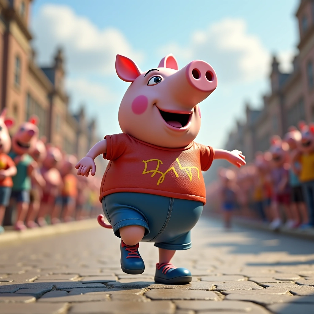 Daddy Pig’s Epic Marathon Journey: Breaking Stereotypes One Step at a Time!